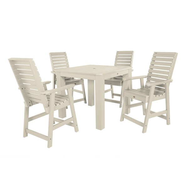 Highwood Usa Weatherly 5pc Square Counter Height Outdoor Furniture Dining Set AD-CNW44-WAE - main